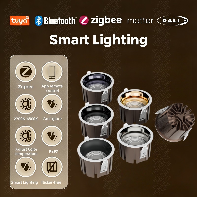 Smart Home Living Room - Plafonnier LED encastré intelligent Tuya Zigbee/BLE/Matter/DALI/3