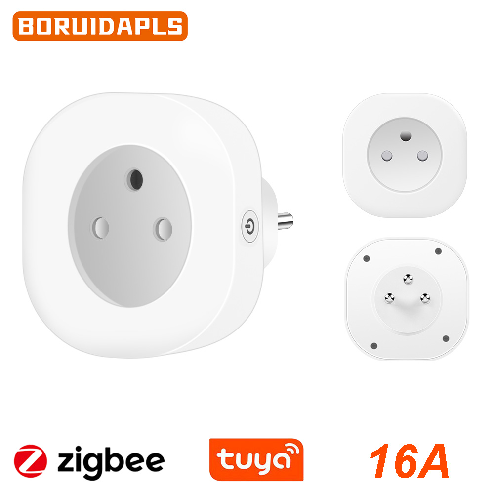 Smart Home Living Room - BORUIDAPLS Tuya Zigbee Smart Socket EU/FR/Israel/Brazil/Switzerland