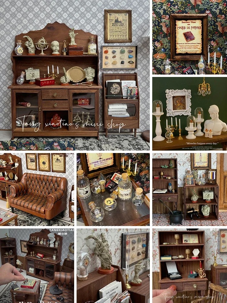 Smart Home Decor - Maison de poupée rétro, accessoires de