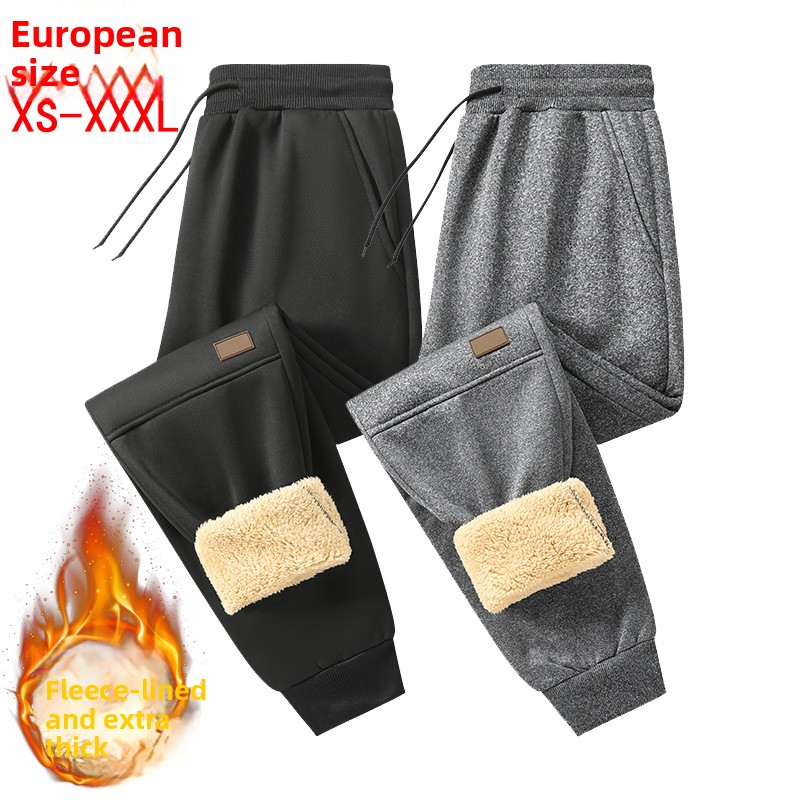 Smart Home Plus - Pantalon noir hommes hiver décontracté hommes