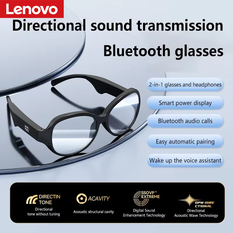 Smart Home Voice Assistant - Lunettes intelligentes Bluetooth Lenovo, Bluetooth 5.4,