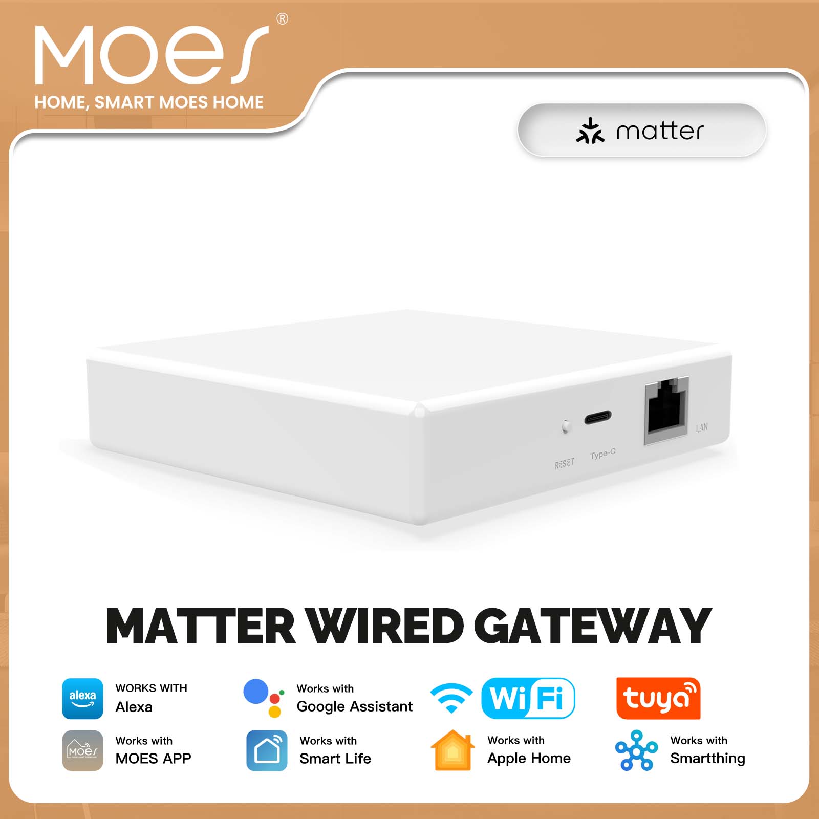 Smart Home Group - Passerelle Hub MOES Tuya ZigBee Matter