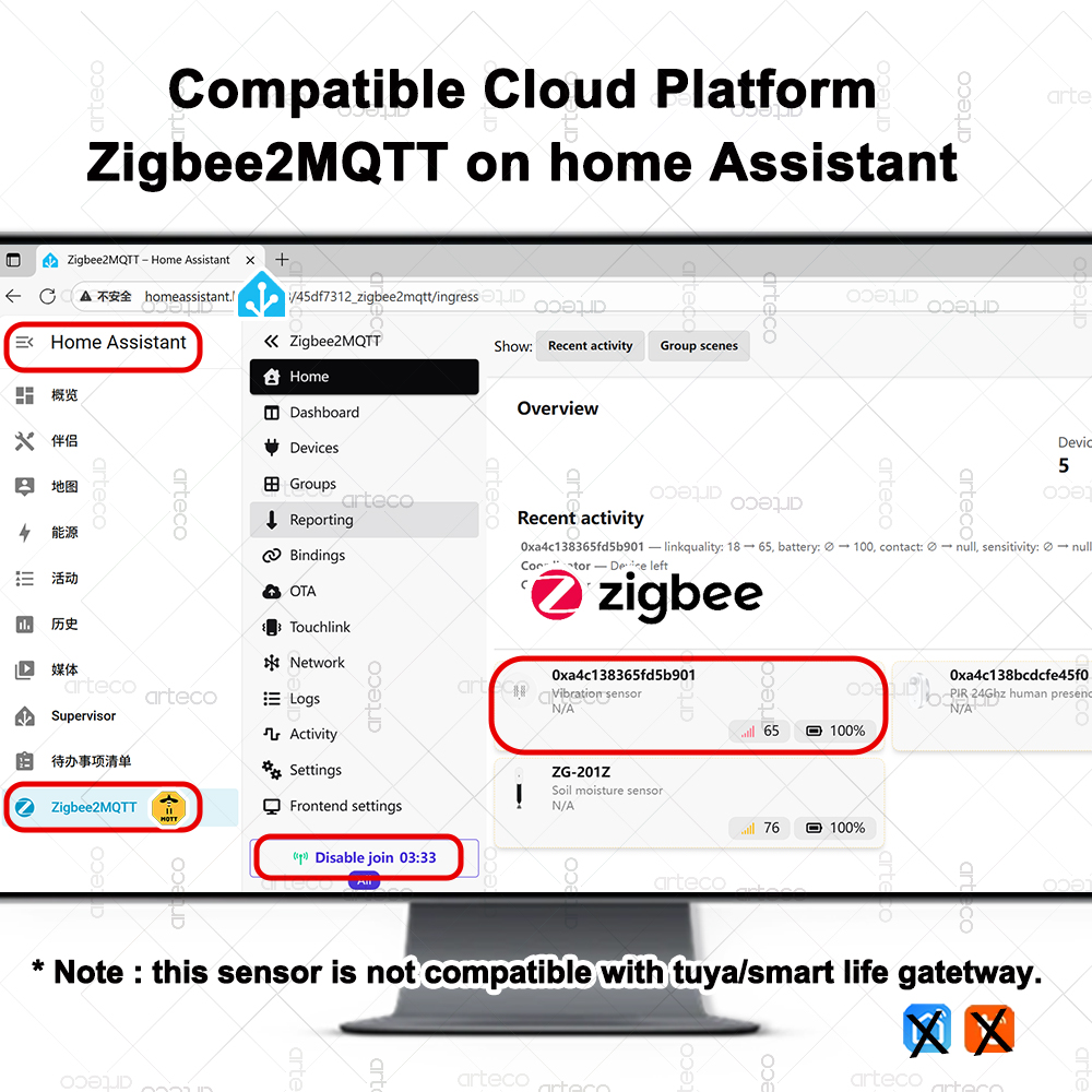 Capteur de vibrations intellig - Smart Home Zigbee 3.0 avis et prix
