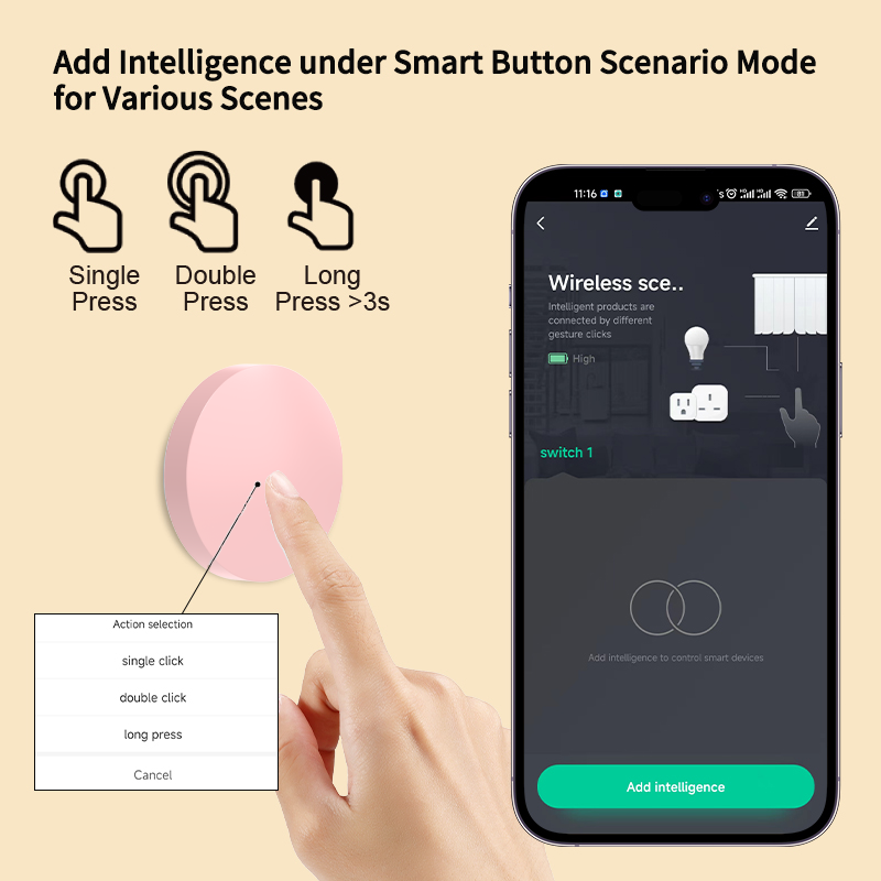 Bouton intelligent sans fil Zi - Smart Home Voice Assistant avis et prix