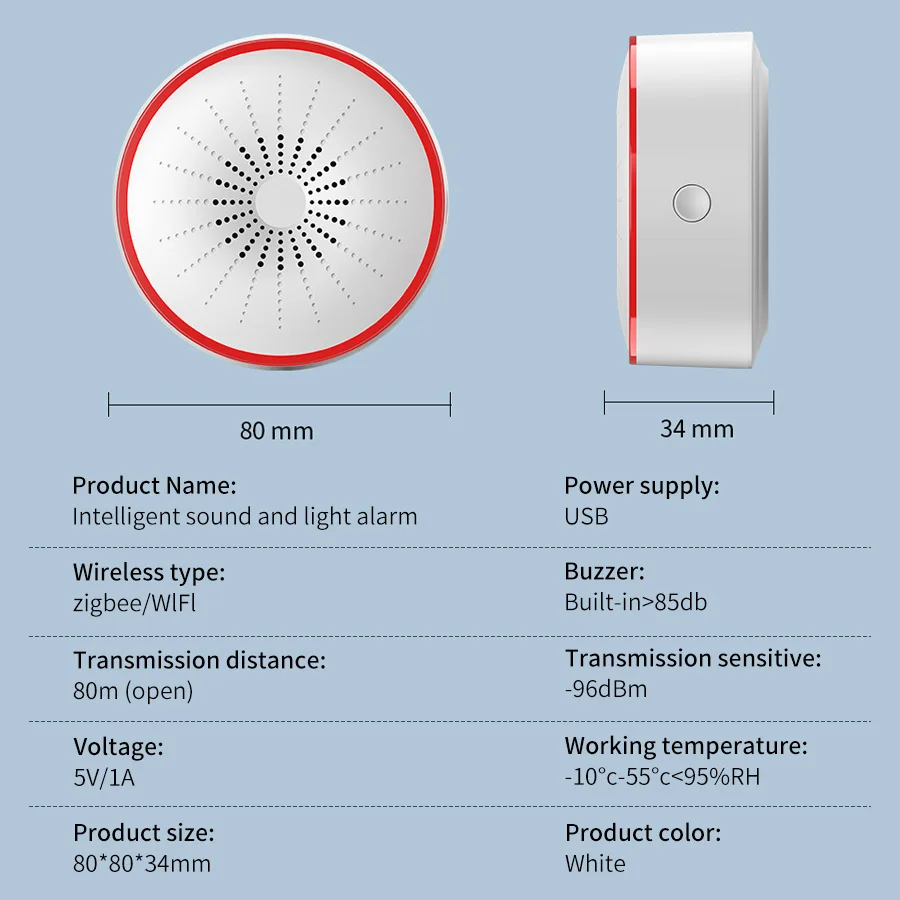 Sirène d'alarme intelligente T - Smart Home Voice Assistant avis et prix
